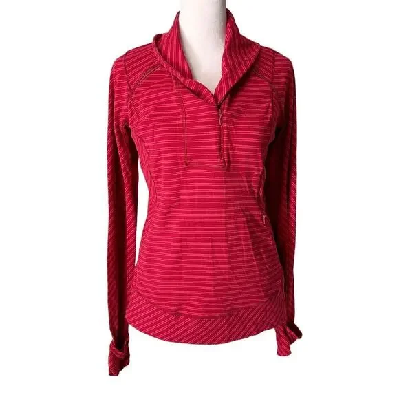 Lululemon Think Fast Pullover cranberry sweatshirt hoodie sweater size 8 - Picture 2 of 12